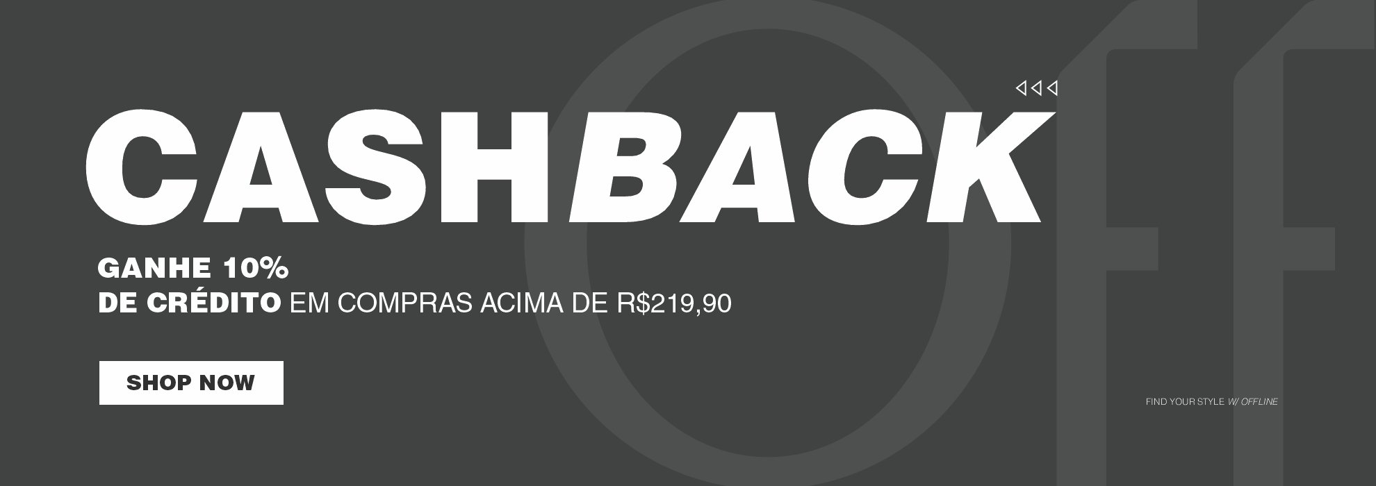 off cashback banner desk