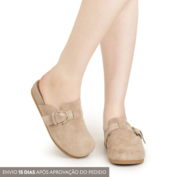 Clog Couro Kendall Fivelas Lia Line
